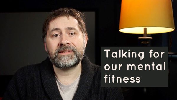 Still shot from the video of me talking about mental fitness and health